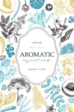 Aromatik ve tıbbi bitki tasarım.