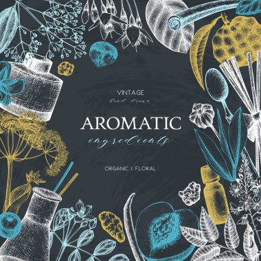 Aromatik ve tıbbi bitki tasarım.