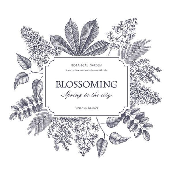 Vintage floral template