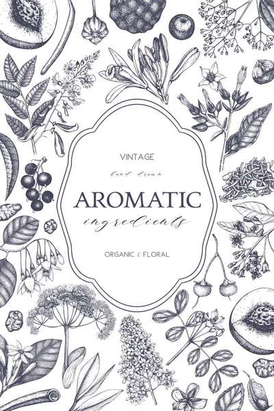 Aromatik ve tıbbi bitki tasarım.