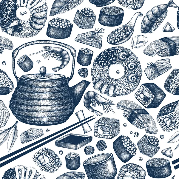 Modèle de menu de restaurant de fruits de mer — Image vectorielle