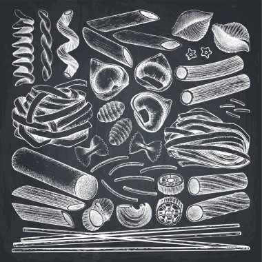 İtalyan makarna vektör toplama.