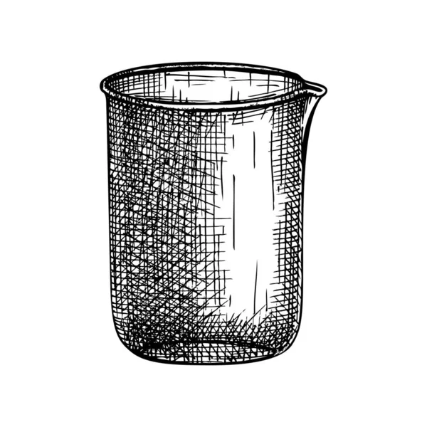 Laboratóriumi Felszerelés Vázlat Kézzel Rajzolt Orvosi Üveg Illusztráció Kémiai Orvosi — Stock Vector