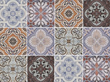 Türk geleneksel süs süs karoları karışımı. Dikişsiz desen soyut arka plan kavramı