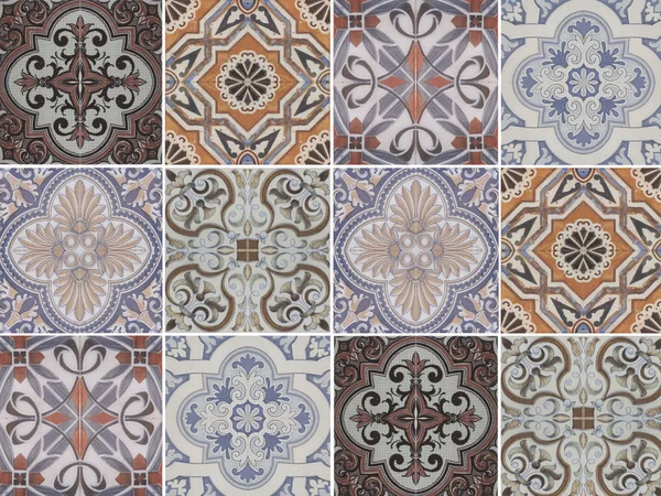 Mistura de azulejos decorativos ornamentais tradicionais turcos. Padrão sem costura conceito de fundo abstrato — Fotografia de Stock