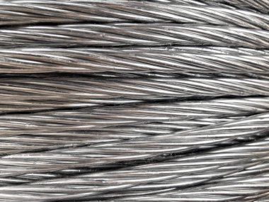 Sarmalı metal kablo endüstriyel arka planının kapatılması