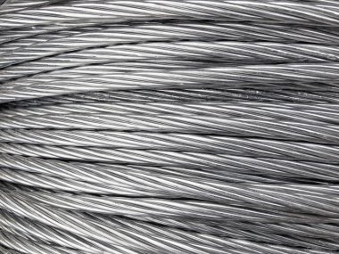 Sarmalı metal kablo endüstriyel arka planının kapatılması