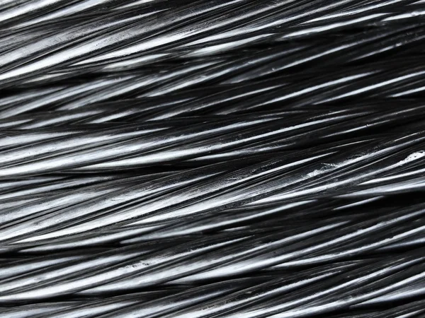 Крупный план металлического кабеля промышленного фона — стоковое фото
