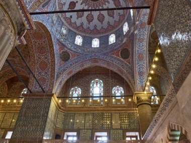 Sultanahmet Camii 'nin restorasyonu devam ediyor. İstanbul, Türkiye - Aralık 2019