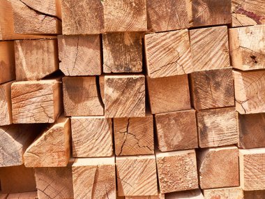 Ahşap kiriş arkaplan veya doku konsepti yığını