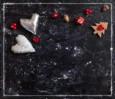 aşk kartı. Sevgililer günü kartpostal. kalp gümüş.