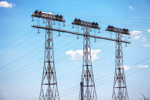 Three support wires power — Stock Photo, Image