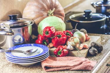 Sebze tabak ve Tencere Seti