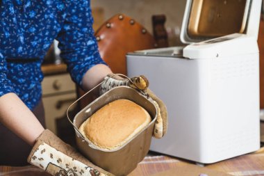 İştah açıcı taze somun ekmek ekmek şeklinde