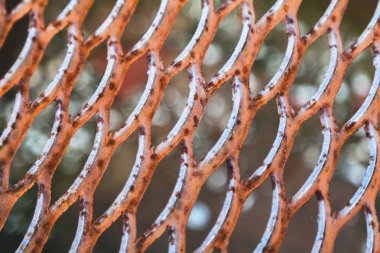 Eski metal ağ çiti