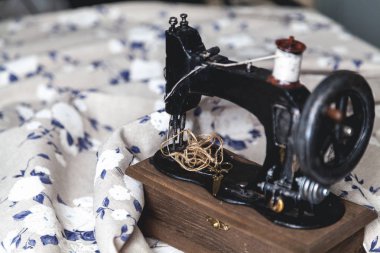 El dikiş makinesi portre