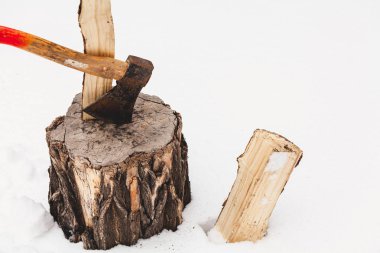 arka plan beyaz kar güdük AX sopa