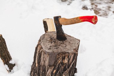 arka plan beyaz kar güdük AX sopa