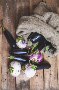 beyaz mavi patlıcan torba aittir