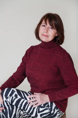 Doğal güzellik yaş. Yaşlı kadın portresi