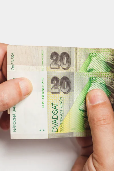 2020 en billetes sobre fondo blanco de cerca —  Fotos de Stock