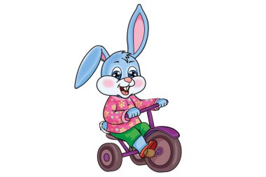  Bisiklet neşeli tavşan üzerinde sürme bunny
