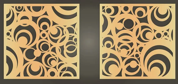 Fotos Para Corte Por Láser Madera Metal Con Fin Decorar — Vector de stock