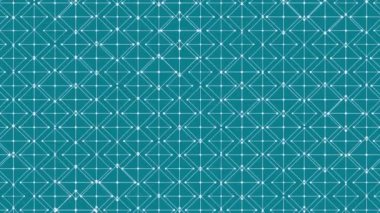 Basit soyut elmas desenli arka plan rastgele titreşimi modern teknoloji ve bağlantıları akla getiriyor. Rahatlatıcı hareket tasarımı. Teal (mavi) arka plan. 4k dikişsiz döngü