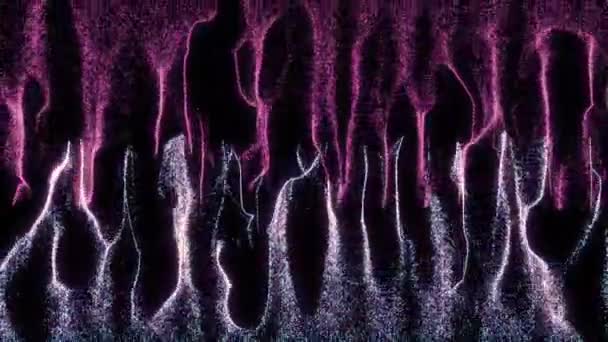 4K deux brins de flux de particules de couleur graphique de mouvement. Briller et briller 