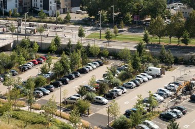 Araba park havadan görünümü