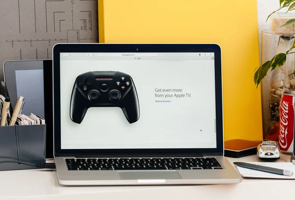 New MacBook Pro retina with touch bar joystick for apple tv