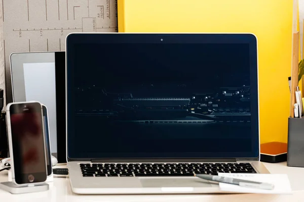 Macbook Pro Touch Bar presentation computer interior, — Stock Photo, Image