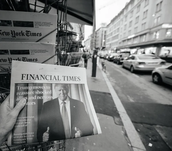 Financial Times sobre Donald Trump nuevo presidente de EE.UU. — Foto de Stock