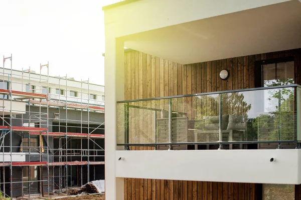 Local de construção newar uma nova casa — Fotografia de Stock