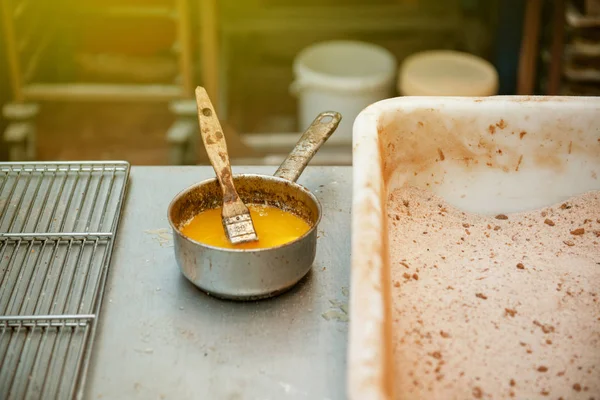 Commercial bakery kitchen on a sunny day — Stock Photo, Image