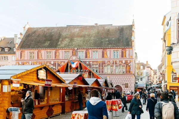 Christmas Market atmosphere in France — Stock Photo, Image