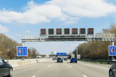 German Autobahn pov cars driving fast destination clipart