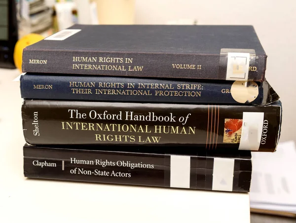 Diverse human rights books law education university eam — Stock Photo, Image