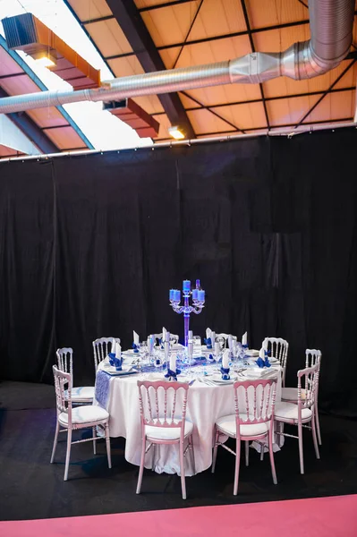 Ajuste de mesa de boda de lujo en estilo romántico francés — Foto de Stock