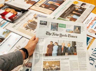 Donald Trump, Barack Obama, Melania Trump ve Michele Obama inau