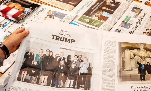 Familia Donald Trump en la inauguración — Foto de Stock