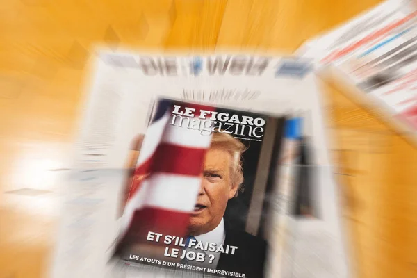 Инаугурация Ле Фигаро и Дональда Трампа — стоковое фото