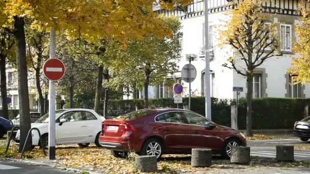 Strasbourg Francja Circa 2016 Luksusowy Samochód Osobowy Volvo S60 Zaparkowany — Wideo stockowe