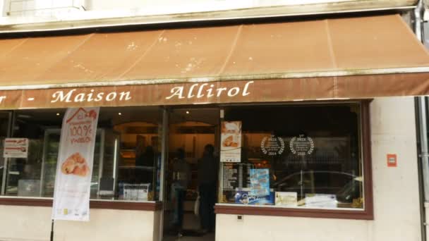 Blois França Circa 2017 Famosa Boulangerie Maison Allirol Avenida Presidente — Vídeo de Stock