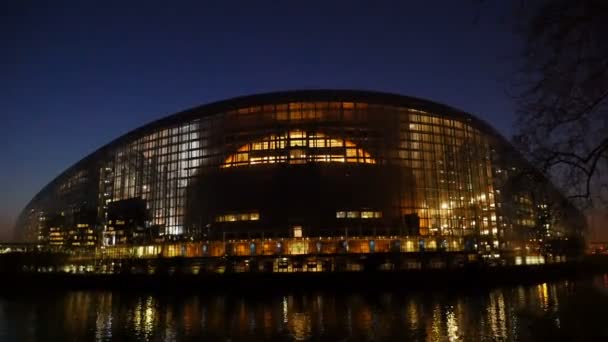Avrupa Parlamentosu'nun Strasbourg bina — Stok video