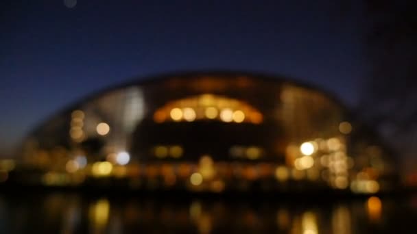 Edificio del Parlamento Europeo en Estrasburgo — Vídeo de stock