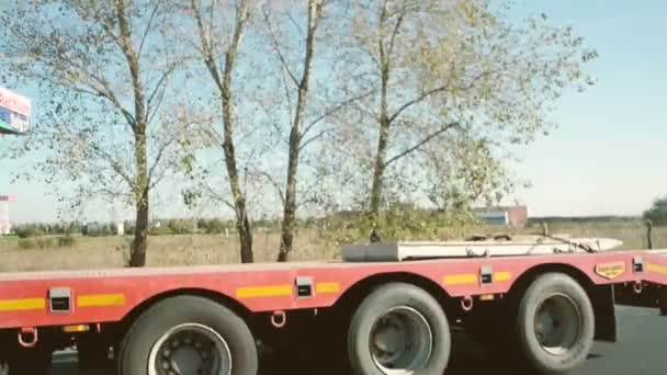 Hungary Circa 2016 Autostradă Camion Conducere Drum Care Livrează Mărfuri — Videoclip de stoc