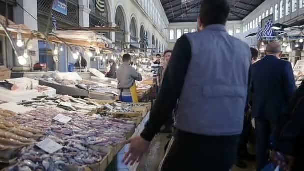 Atina Yunanistan 2016 Yaklaşık Bakış Açısı Müşteri Turist Yerel Yürüyüş — Stok video