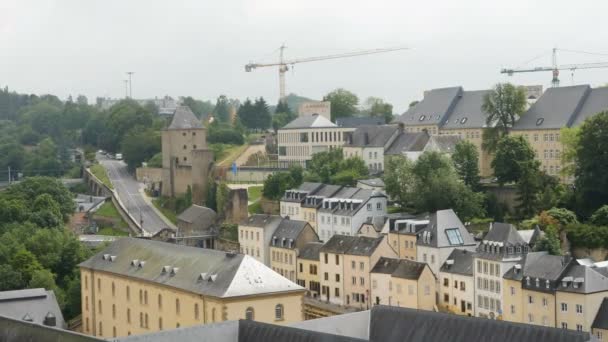 Aylık Dönemin Groon Grund Sihirli Merkezi Lüksemburg Şehir Güney Luxembourg — Stok video