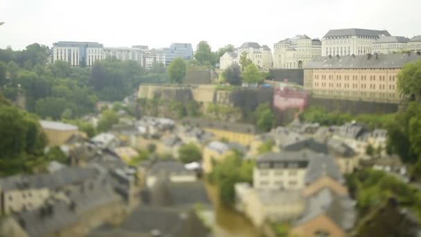 Luftaufnahmen Der Stadt Luxemburg — Stockvideo